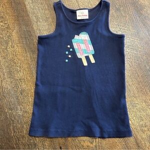 Hanna Andersson Blue Tank Top with Ice Pop Design